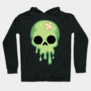 melting skull design Hoodie